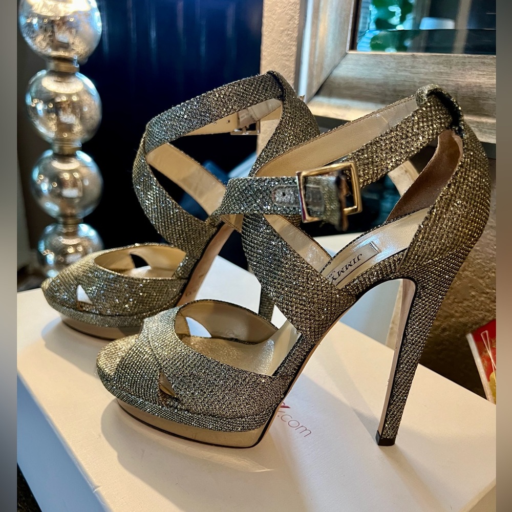 Jimmy Choo GOLD heels 38